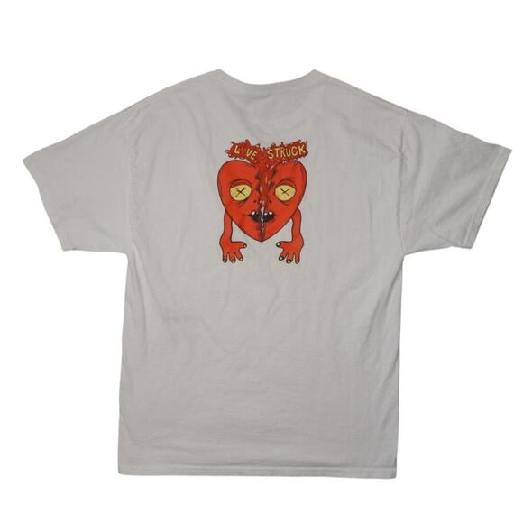 Love Struck Graphic Tee – White Short Sleeve Shirt – Streetwear Art Print - Picture 2 of 4